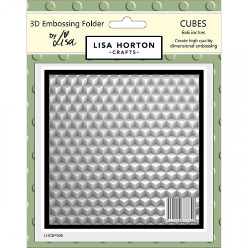 Cubes Embossing Folder by lisa horton crafts LHCEF006